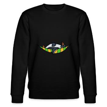 Penguin Emperor Penguin Kaiser - Stanley/Stella Unisex Bio-Sweatshirt CHANGER  - Schwarz - Vorne - Nik (191cm) & Marisol (170cm)