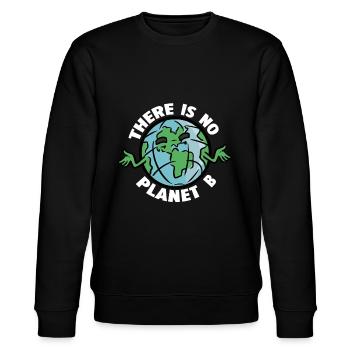 No Planet B No Planet B - Stanley/Stella Unisex Bio-Sweatshirt CHANGER  - Schwarz - Vorne - Nik (191cm) & Marisol (170cm)
