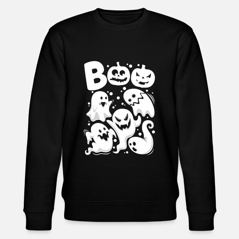Boo Ghosts - Stanley/Stella CHANGER Unisex Organic Sweatshirt - black