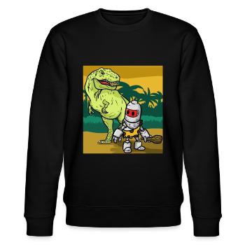 Ancient Times Antike - Stanley/Stella Unisex Bio-Sweatshirt CHANGER  - Schwarz - Vorne - Nik (191cm) & Marisol (170cm)