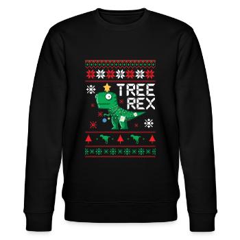 Tree Rex Baum Rex - Stanley/Stella Unisex Bio-Sweatshirt CHANGER  - Schwarz - Vorne - Nik (191cm) & Marisol (170cm)
