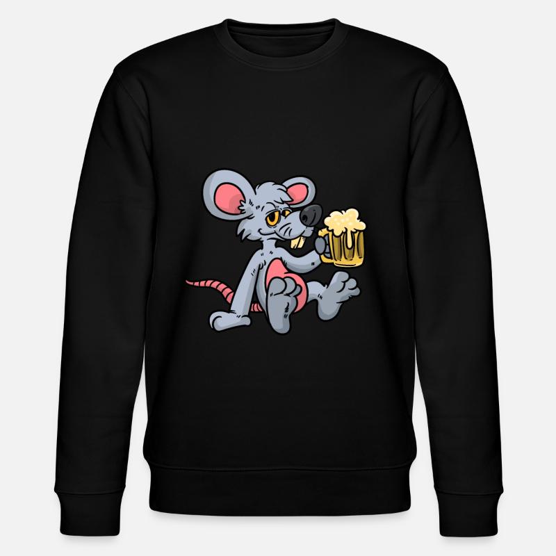 Bier Ratte - Stanley/Stella Unisex Bio-Sweatshirt CHANGER  - Schwarz