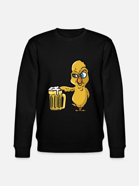Chick with beer - Stanley/Stella CHANGER Unisex Organic Sweatshirt - black