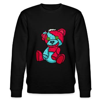 Horreur Teddy Bear Halloween - Sweat bio CHANGER Stanley/Stella Unisexe - noir - Devant - Nik (191cm) & Marisol (170cm)