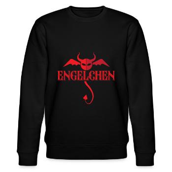 Angel Devil Costume Halloween - Stanley/Stella CHANGER Unisex Organic Sweatshirt - black - Front - Nik (191cm) & Marisol (170cm)