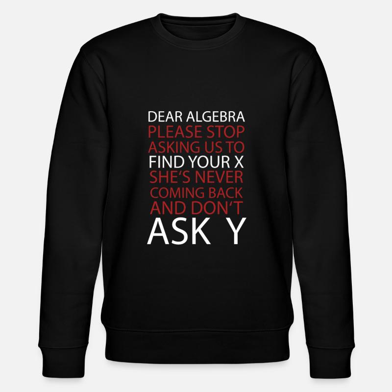 Liebe Algebra - Stanley/Stella Unisex Bio-Sweatshirt CHANGER  - Schwarz