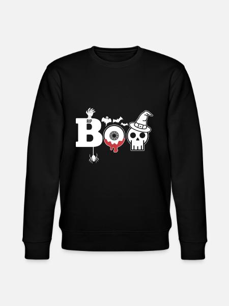 BOO Ghosts Scare Halloween - Stanley/Stella CHANGER Unisex Organic Sweatshirt - black