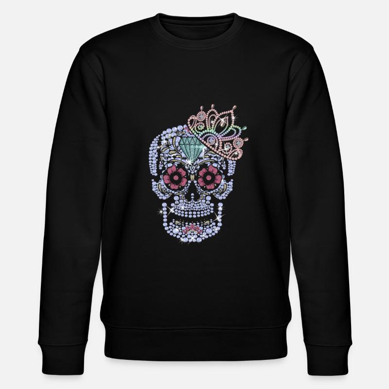 Mexikanischer Schädel - Stanley/Stella Unisex Bio-Sweatshirt CHANGER  - Schwarz