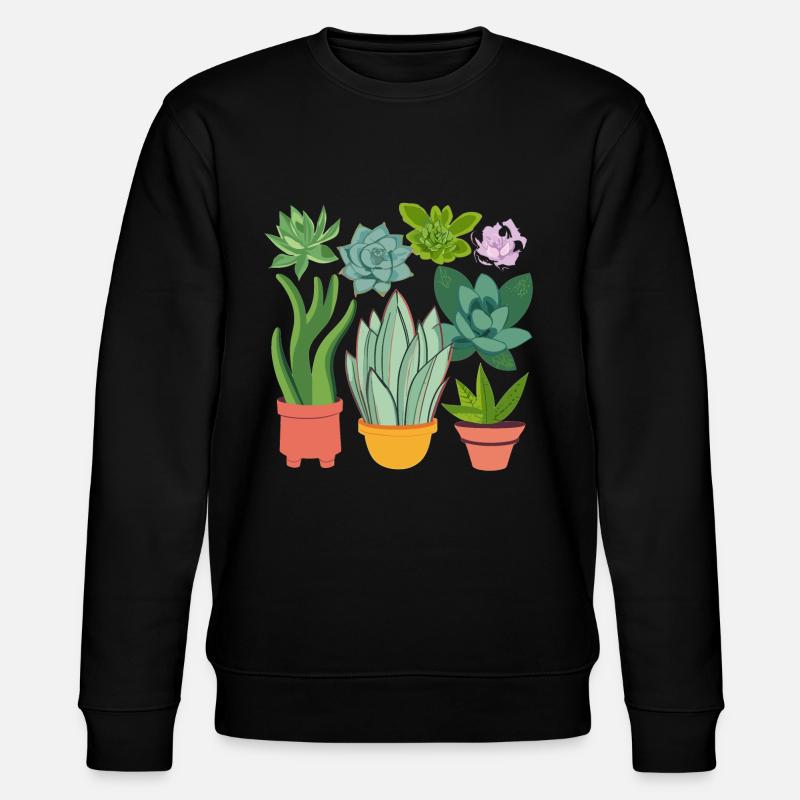 Sukkulenten - Stanley/Stella Unisex Bio-Sweatshirt CHANGER  - Schwarz