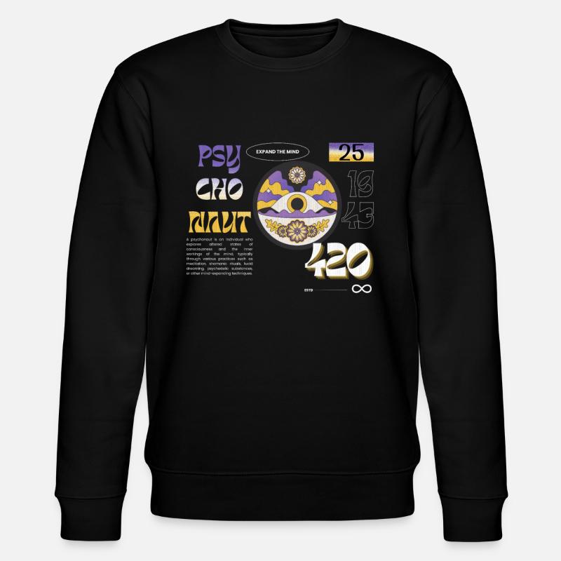 1943 Psychonaut Trippy Infinity Erweitern - Stanley/Stella Unisex Bio-Sweatshirt CHANGER  - Schwarz
