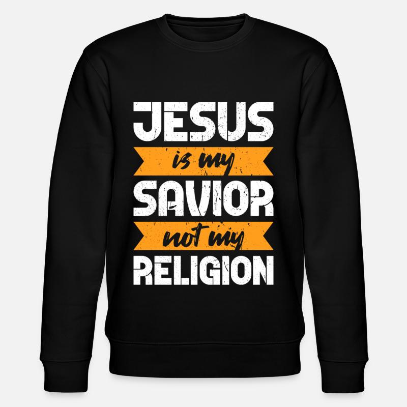 Jesus Christus - Stanley/Stella Unisex Bio-Sweatshirt CHANGER  - Schwarz