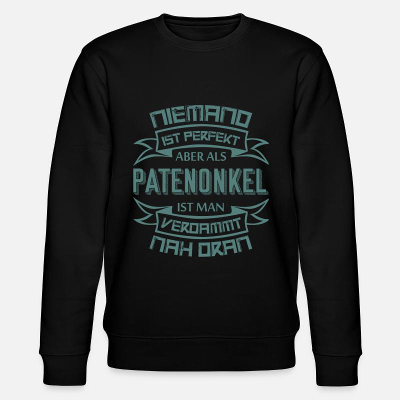 Patenonkel Perfekt - Stanley/Stella Unisex Bio-Sweatshirt CHANGER  - Schwarz