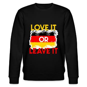 Deutschland Flagge Deutsche Stolz - Stanley/Stella Unisex Bio-Sweatshirt CHANGER  - Schwarz - Vorne - Nik (191cm) & Marisol (170cm)