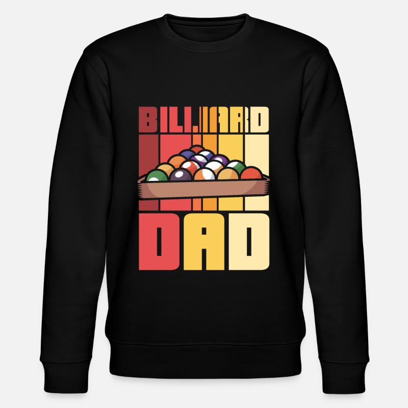 Billiard Dad - Stanley/Stella Unisex Bio-Sweatshirt CHANGER  - Schwarz