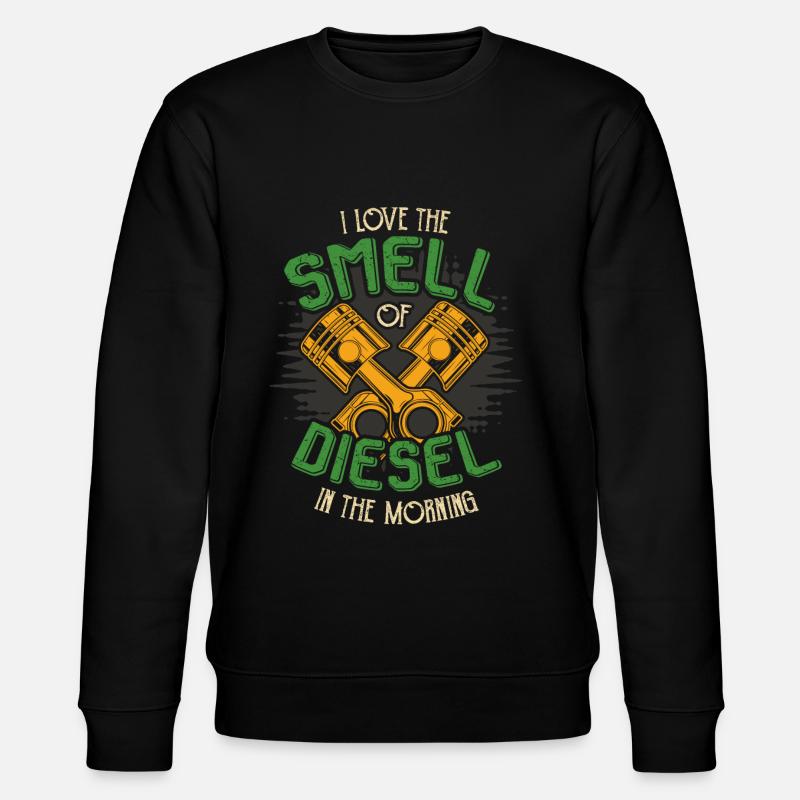 J'aime l'odeur de Diesel - Auto - Sweat bio CHANGER Stanley/Stella Unisexe - noir