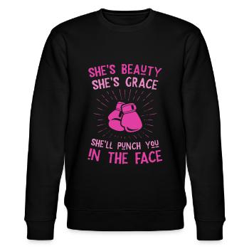 Beauty Grace Punch vous dans le visage - Sweat bio CHANGER Stanley/Stella Unisexe - noir - Devant - Nik (191cm) & Marisol (170cm)