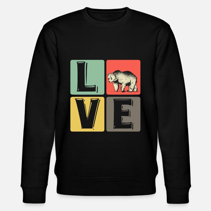 Ours - amour - Sweat bio CHANGER Stanley/Stella Unisexe - noir