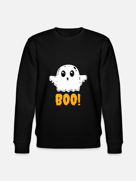 Ghost Boo Halloween - Stanley/Stella CHANGER Unisex Organic Sweatshirt - black