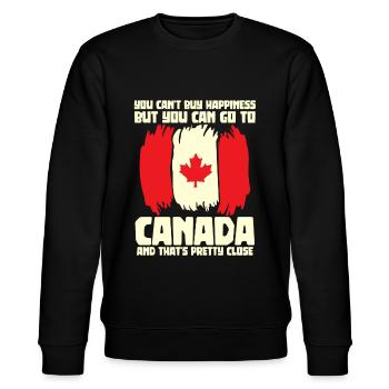 Canada Canadian flag Canadians - Stanley/Stella CHANGER Unisex Organic Sweatshirt - black - Front - Nik (191cm) & Marisol (170cm)