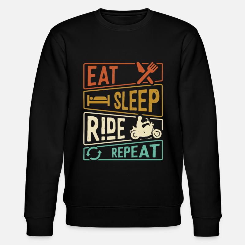 Eat Sleep Ride Repeat moto - Sweat bio CHANGER Stanley/Stella Unisexe - noir