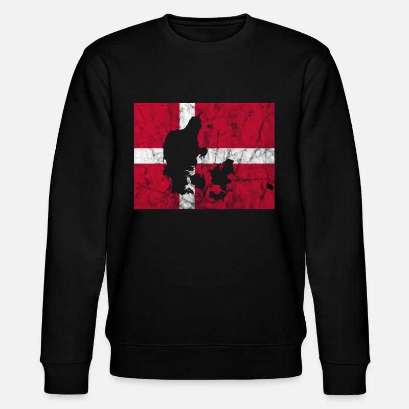 Danemark Drapeau danois Dannebrog Silhouette - Sweat bio CHANGER Stanley/Stella Unisexe - noir