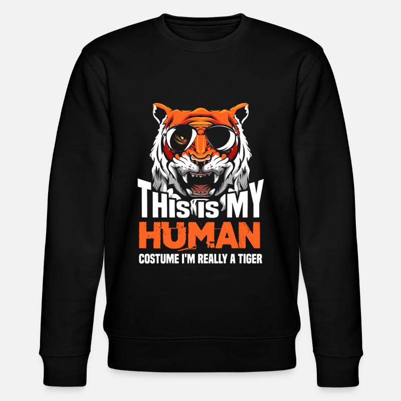 Tiger - Stanley/Stella Unisex Bio-Sweatshirt CHANGER - Schwarz