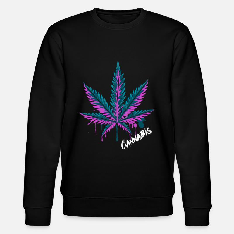 Cannabis leaf hemp leaf - Stanley/Stella CHANGER Unisex Organic Sweatshirt - black