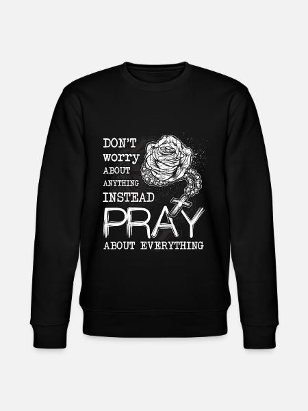 Rosary Christian Prayer Christianity - Stanley/Stella CHANGER Unisex Organic Sweatshirt - black