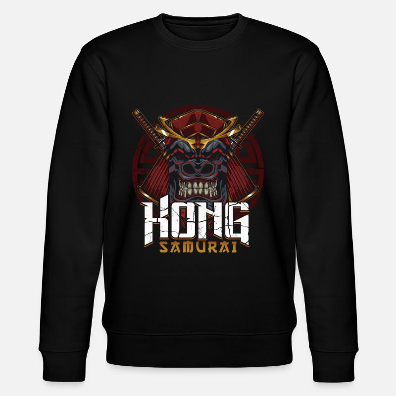 Gorilla samurai mask - Stanley/Stella CHANGER Unisex Organic Sweatshirt - black