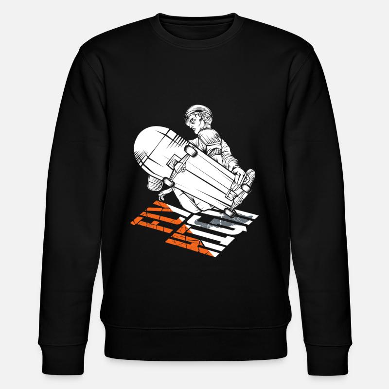 Comic Skate - Stanley/Stella Unisex Bio-Sweatshirt CHANGER  - Schwarz