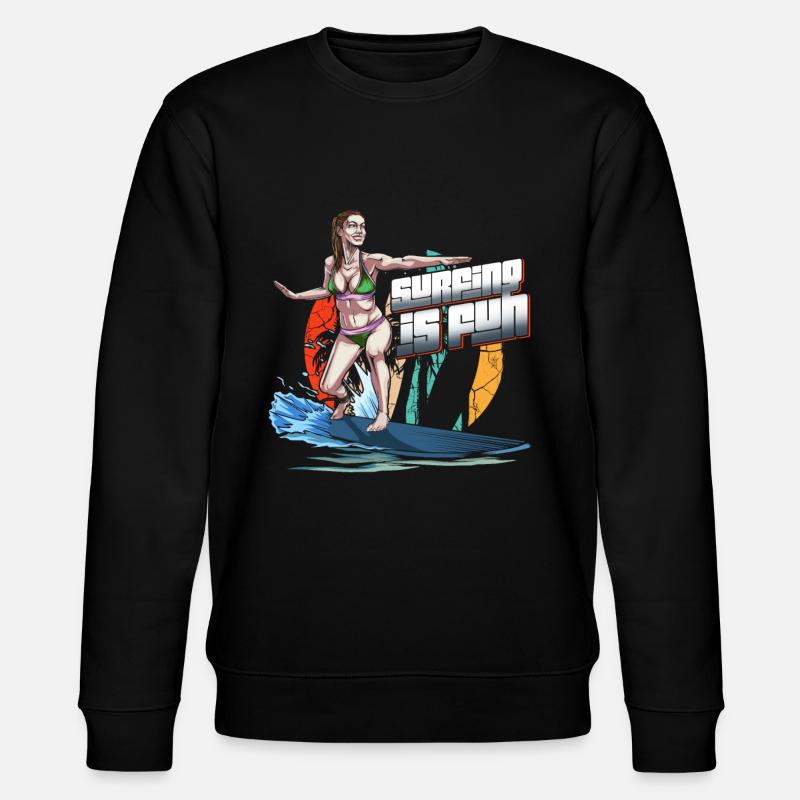 Surf est amusant Summer Beach - Sweat bio CHANGER Stanley/Stella Unisexe - noir