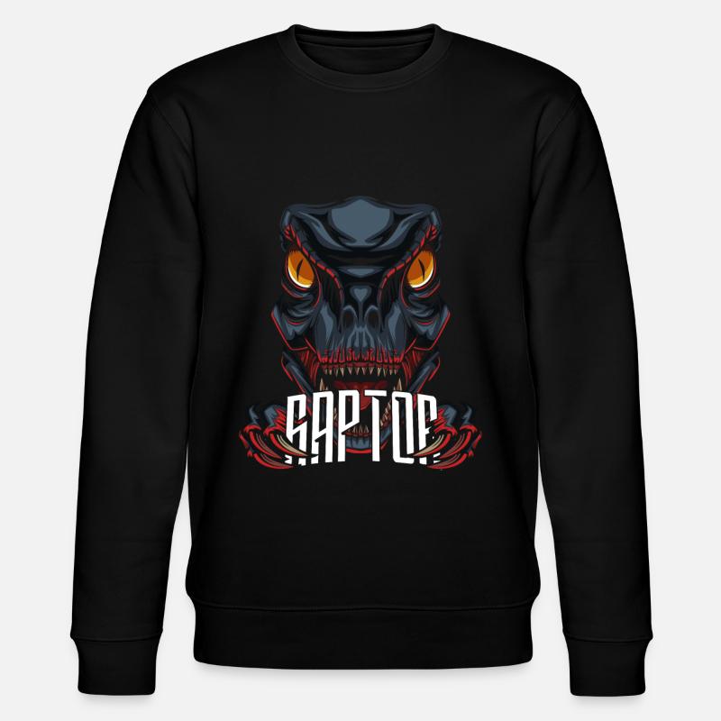 Dinosaurier Dino Raptor - Stanley/Stella Unisex Bio-Sweatshirt CHANGER  - Schwarz
