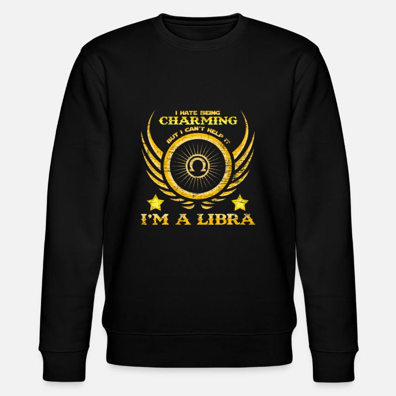 Sternzeichen Sprüche Waage Libra - Stanley/Stella Unisex Bio-Sweatshirt CHANGER  - Schwarz