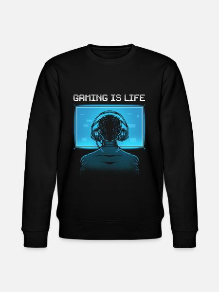 Gaming is Life - Stanley/Stella CHANGER Unisex Organic Sweatshirt - black