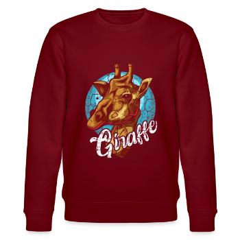 Girafe de steppe animal sauvage girafe - Sweat bio CHANGER Stanley/Stella Unisexe - bordeaux - Devant - Nik (191cm) & Marisol (170cm)