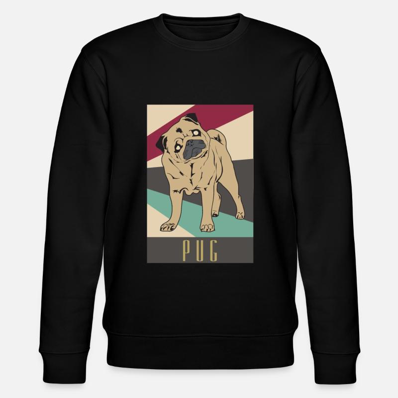 Mops - Stanley/Stella Unisex Bio-Sweatshirt CHANGER  - Schwarz