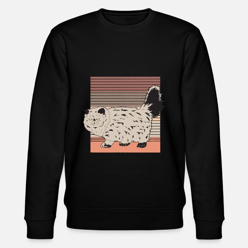 Retro Grumpy Cat - Stanley/Stella CHANGER Unisex Organic Sweatshirt - black