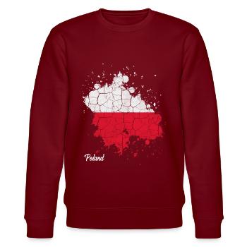 Polen - Stanley/Stella Unisex Bio-Sweatshirt CHANGER  - Burgunderrot - Vorne - Nik (191cm) & Marisol (170cm)