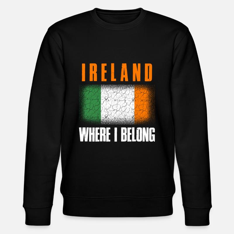 Irland - Stanley/Stella Unisex Bio-Sweatshirt CHANGER  - Schwarz