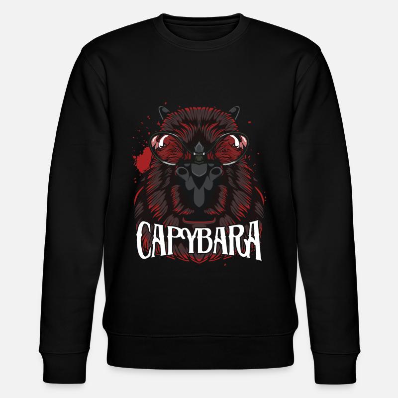 Capybara - Stanley/Stella Unisex Bio-Sweatshirt CHANGER  - Schwarz
