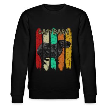 Capybara - Stanley/Stella Unisex Bio-Sweatshirt CHANGER  - Schwarz - Vorne - Nik (191cm) & Marisol (170cm)