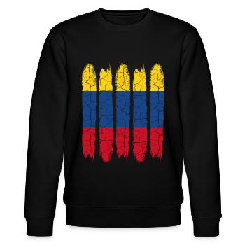 Kolumbien - Stanley/Stella Unisex Bio-Sweatshirt CHANGER  - Schwarz - Vorne - Nik (191cm) & Marisol (170cm)