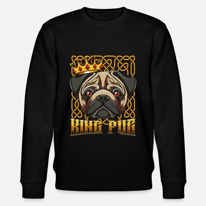 Mops - Stanley/Stella Unisex Bio-Sweatshirt CHANGER  - Schwarz