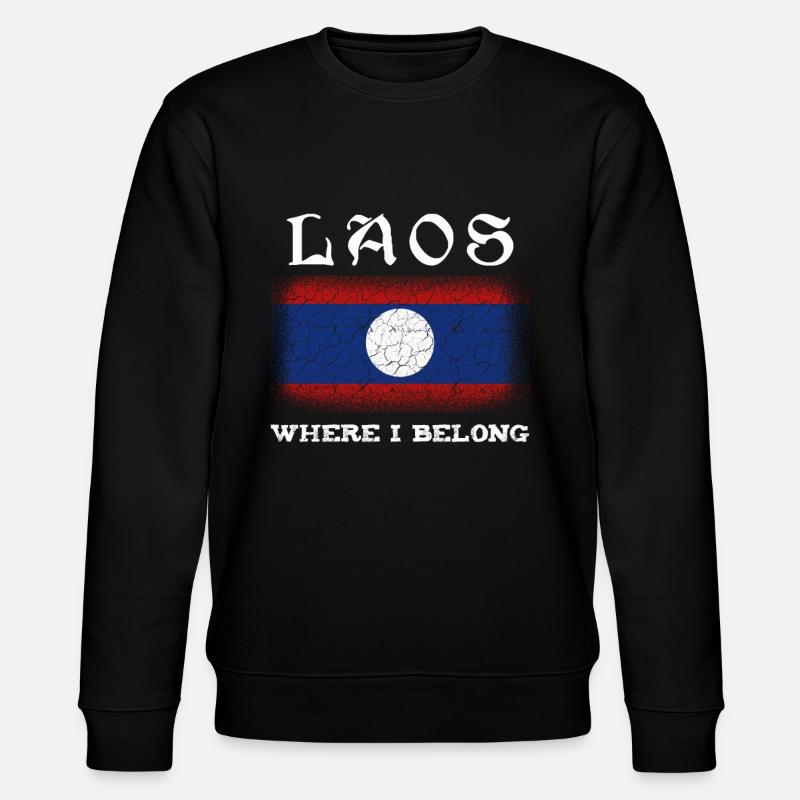 Laos - Stanley/Stella Unisex Bio-Sweatshirt CHANGER  - Schwarz