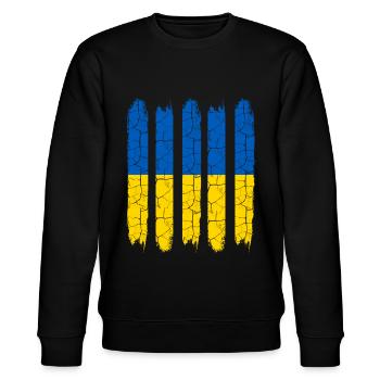 Ukraine - Stanley/Stella Unisex Bio-Sweatshirt CHANGER  - Schwarz - Vorne - Nik (191cm) & Marisol (170cm)