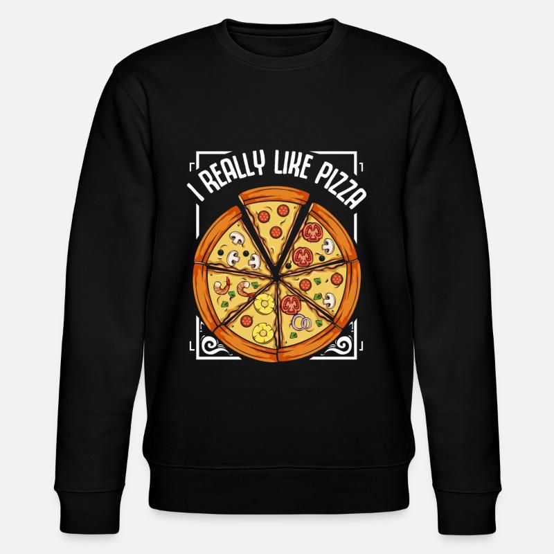 Pizza - Stanley/Stella Unisex Bio-Sweatshirt CHANGER  - Schwarz