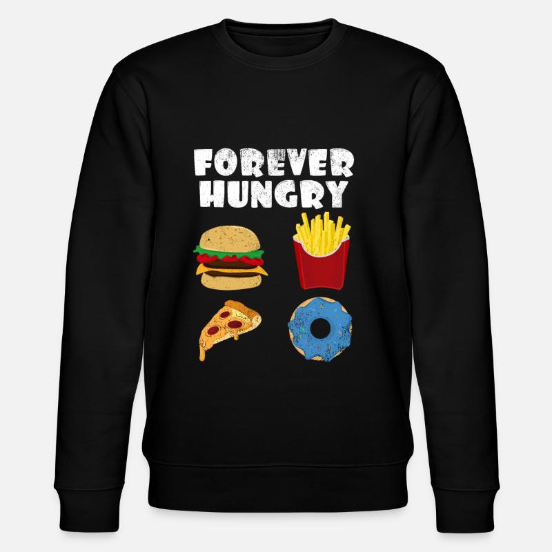 Toujours faim | Donut frites hamburger - Sweat bio CHANGER Stanley/Stella Unisexe - noir