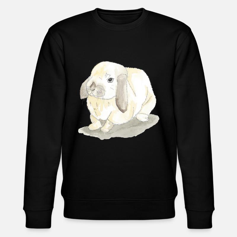 Kaninchen - Stanley/Stella Unisex Bio-Sweatshirt CHANGER  - Schwarz