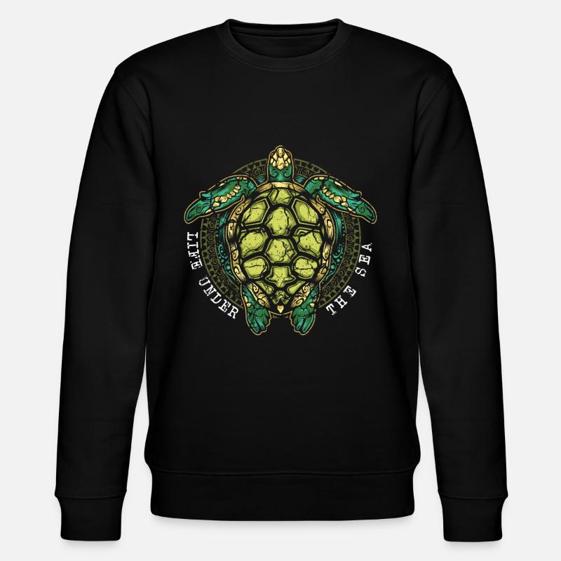 Schildkröte Schildkröten - Stanley/Stella Unisex Bio-Sweatshirt CHANGER  - Schwarz