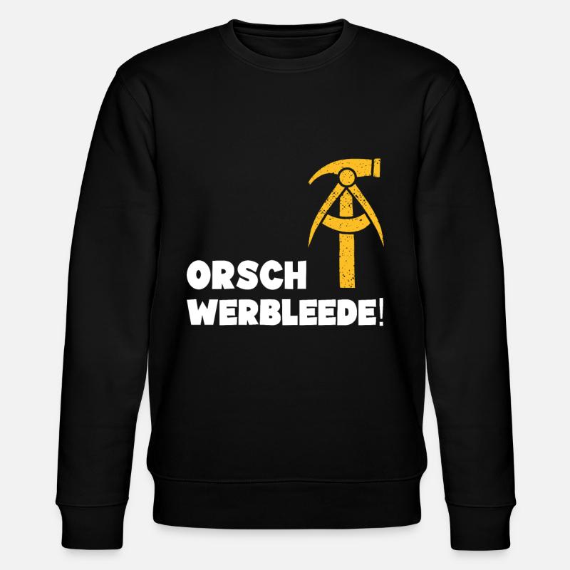 DDR retro Sprüche sächsisch Geschenk - Stanley/Stella Unisex Bio-Sweatshirt CHANGER  - Schwarz